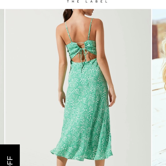 ASTR THE LABEL GABRIELLE FLORAL CUTOUT MIDI DRESS - Picture 4 of 5